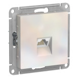 Розетка Schneider Electric Atlas Design RJ-45 кат. 6a, жемчуг