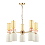 4589/5 MODERNI LN22 97 золотой Люстра E27 5*40W 220V GILLIAN