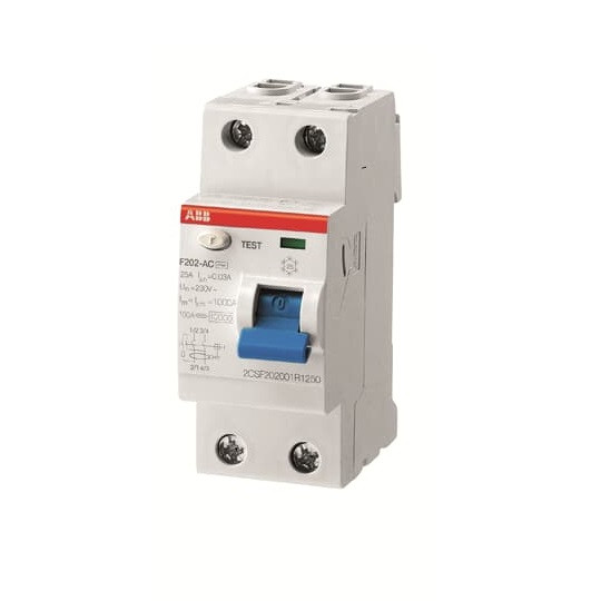 УЗО двухполюсный ABB F202 0,1-100мА AC-63