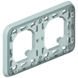 Рамка с суппортом Legrand Plexo IP55 на 2 поста, серая (горизонтальный монтаж) 069683