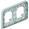 Рамка с суппортом Legrand Plexo IP55 на 2 поста, серая (горизонтальный монтаж) 069683