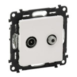 Розетка TV-SAT Legrand Valena Life оконечная 10 дБ, белая 753462
