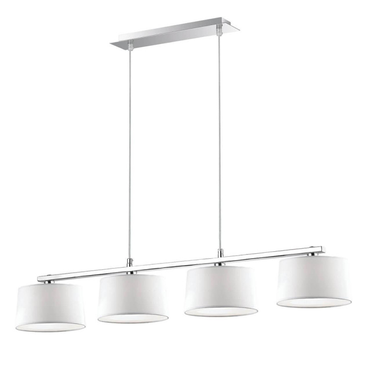 Подвесная люстра Ideal Lux Hilton SP4 Linear Bianco 075495 Подвесная люстра Ideal Lux Hilton SP4 Linear Bianco 075495