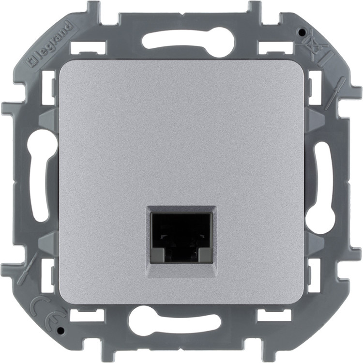 Розетка RJ-45 Legrand Inspiria кат.6 UTP, алюминий, 673832