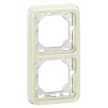Рамка с суппортом Legrand Plexo IP55 на 2 поста, белая (вертикальный монтаж) 069696