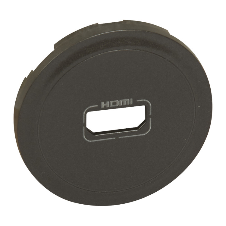 Лицевая панель Legrand Celiane для розеток HDMI, графит 067816