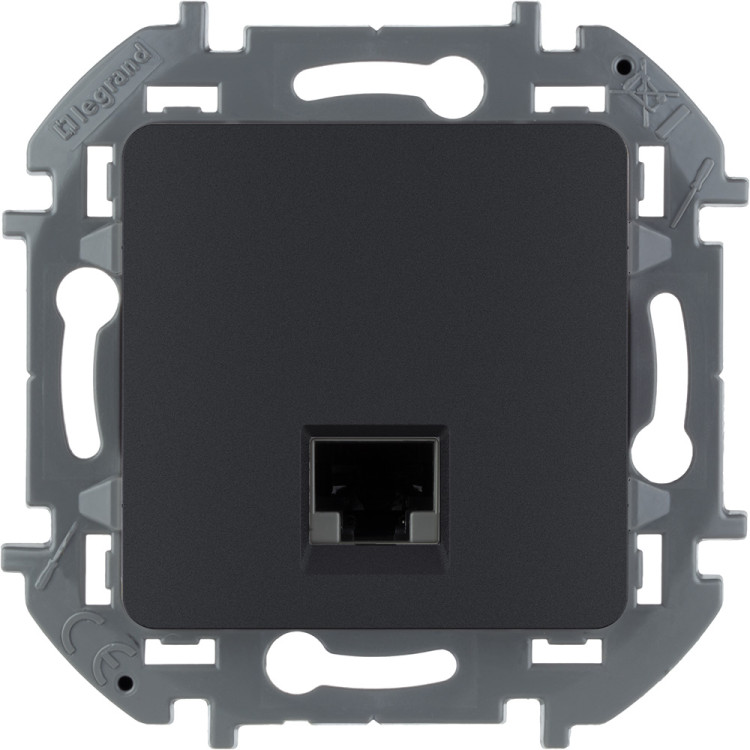 Розетка RJ-45 Legrand Inspiria кат.6 UTP, антрацит, 673833