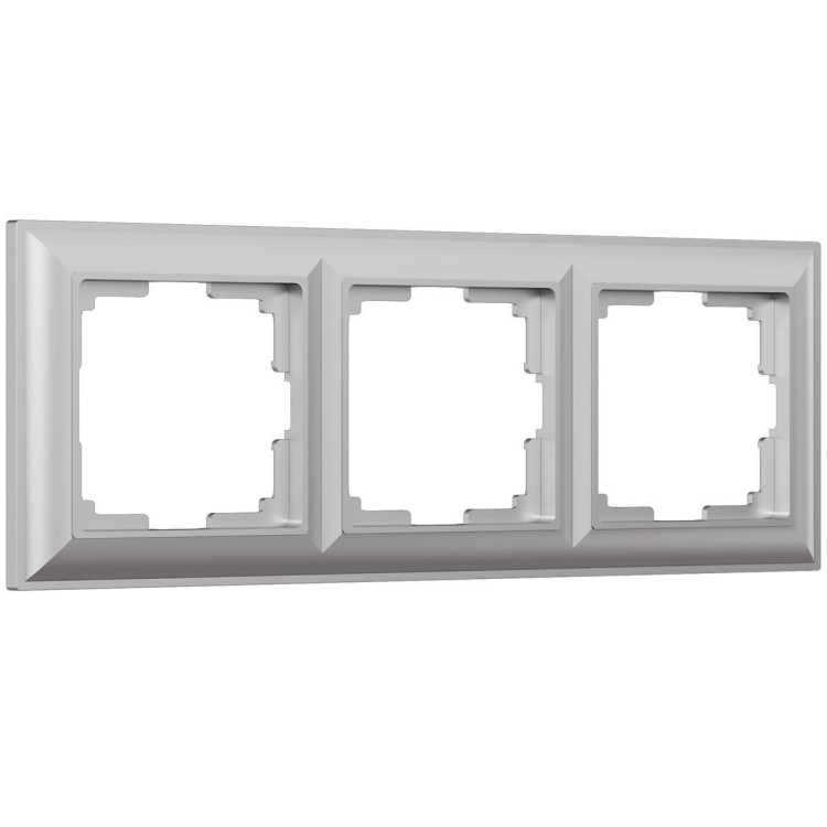 Рамка Werkel Fiore на 3 поста серебряный WL14-Frame-03 4690389109126