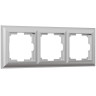 Рамка Werkel Fiore на 3 поста серебряный WL14-Frame-03 4690389109126