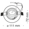 Встраиваемый светильник Maytoni Technical DL295-5-3W-WC