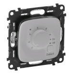 Терморегулятор Legrand Valena Allure для теплых полов с датчиком, алюминий 752034+755327