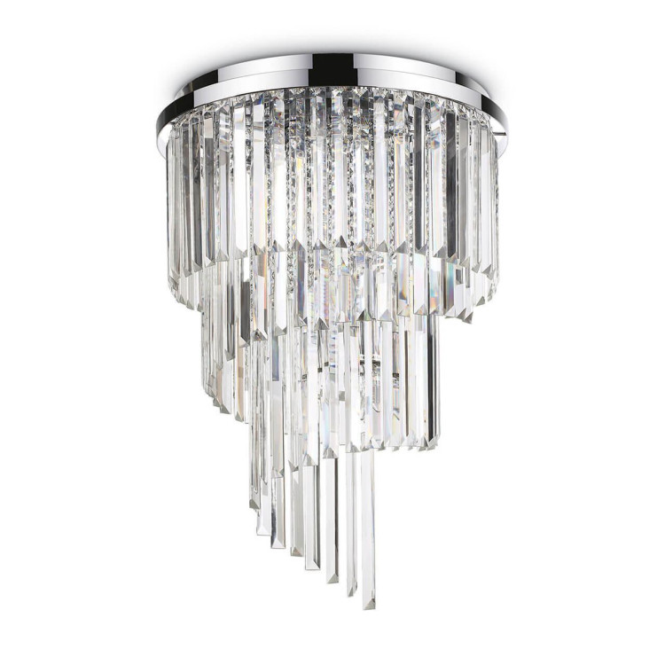 Потолочная люстра Ideal Lux Carlton PL12 Cromo 168937 Потолочная люстра Ideal Lux Carlton PL12 Cromo 168937
