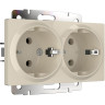 Розетка Werkel двойная с заземлением слоновая кость WL03-SKG-02-IP20 4690389073113