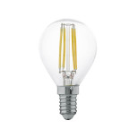 Лампа светодиодная филаментная Eglo E14 4W 2700К прозрачная 11499