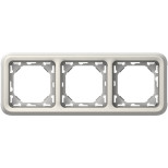 Рамка с суппортом Legrand Plexo IP55 на 3 поста, белая (горизонтальный монтаж) 069698