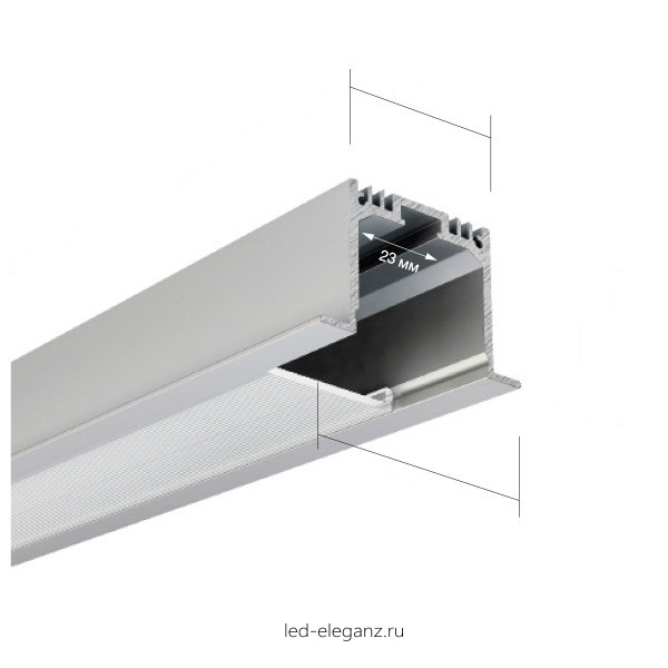 Встраиваемый алюминиевый профиль Eleganz AN P276 37*25мм