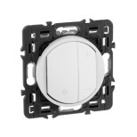 Светорегулятор Legrand Celiane кнопочный 600 Вт, белый 067082+065083+080251