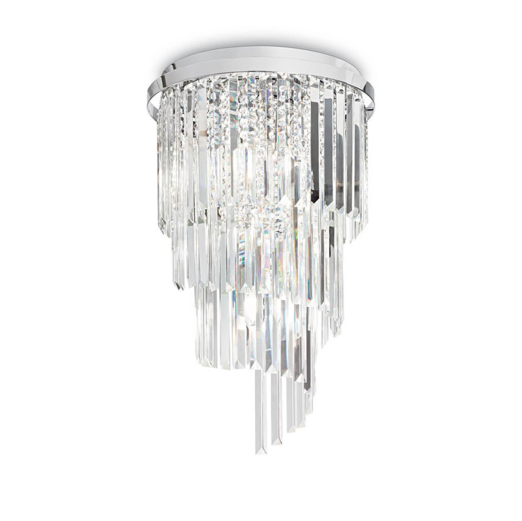 Потолочная люстра Ideal Lux Carlton PL8 Cromo 168920 Потолочная люстра Ideal Lux Carlton PL8 Cromo 168920