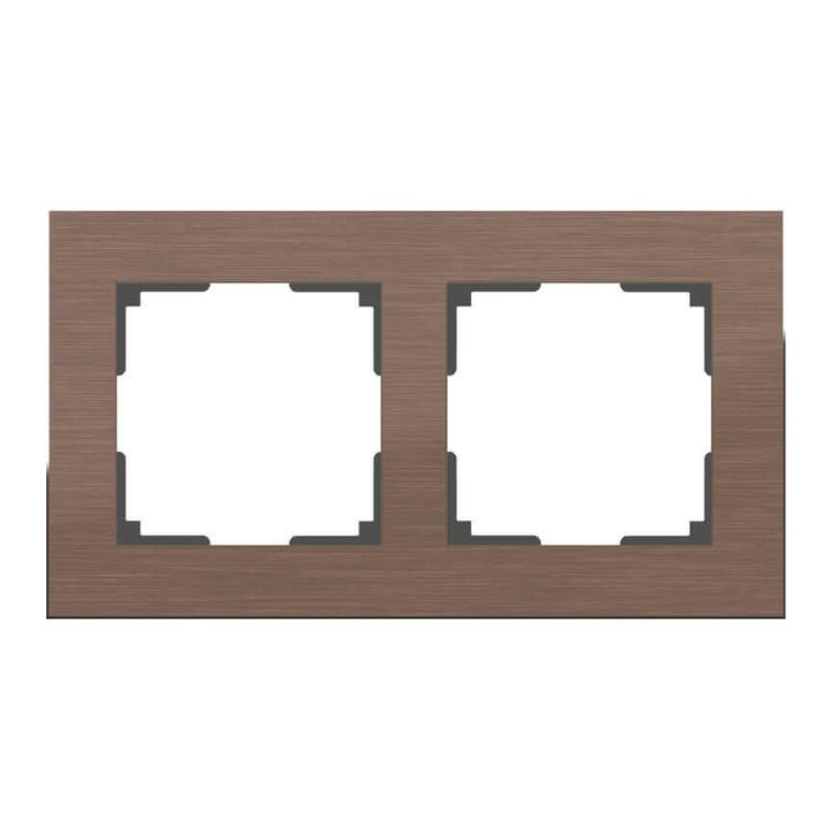 Рамка Werkel Aluminium на 2 поста алюминий коричневый WL11-Frame-02 4690389073694