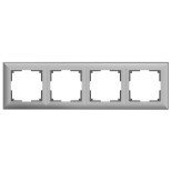 Рамка Werkel Fiore на 4 поста серебряный WL14-Frame-04 4690389109164
