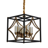 Подвесная люстра Lumina Deco Quadrato LDP 1223-4 BK+MD Подвесная люстра Lumina Deco Quadrato LDP 1223-4 BK+MD