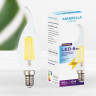 Лампа светодиодная филаментная Ambrella light E14 6W 4200K прозрачная 202215