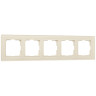 Рамка из стекла на 5 постов Favorit молочный W0051141