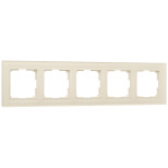 Рамка из стекла на 5 постов Favorit молочный W0051141