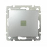 Переключатель одноклавишный Legrand Valena Classic с подсветкой, алюминий 770126