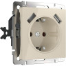 Розетка Werkel с заземлением, шторками и USBx2 слоновая кость WL03-SKGS-USBx2-IP20 4690389073205