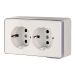 Розетка Werkel двойная с заземлением Gallant слоновая кость WL15-02-03 4690389102233