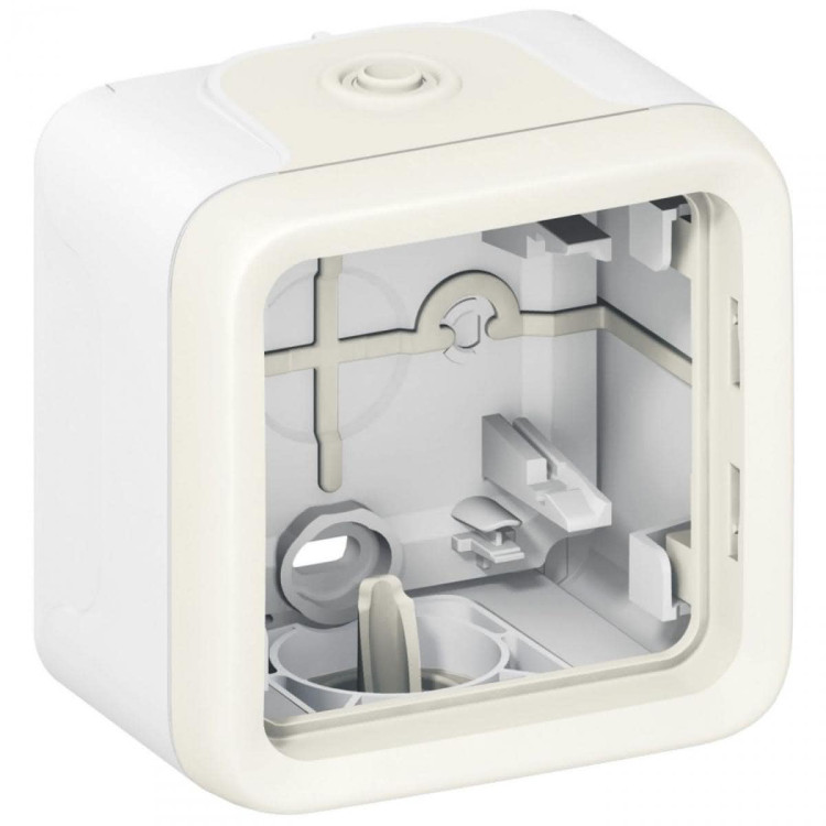 Рамка с суппортом Legrand Plexo IP55 накладной монтаж, на 1 пост, белая 069689