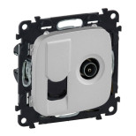 Розетка TV+RJ-45 Legrand Valena Allure алюминий 753055+754837
