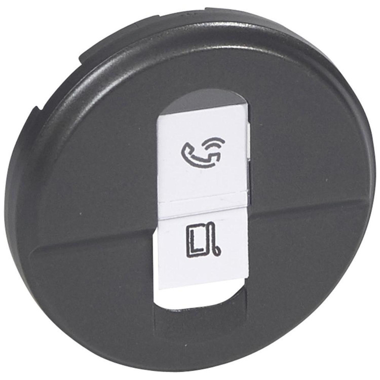 Лицевая панель Legrand Celiane для розеток RJ-45, графит 067951