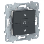 Выключатель двухклавишный для жалюзи Schneider Electric Unica New антрацит