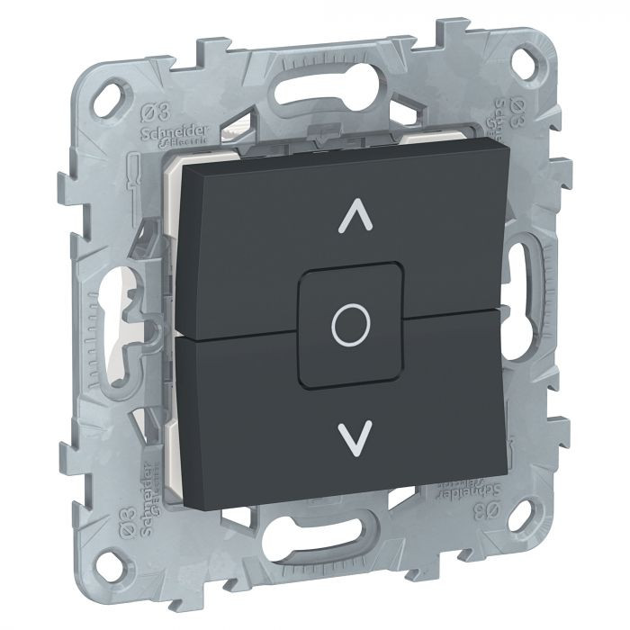 Выключатель двухклавишный для жалюзи Schneider Electric Unica New антрацит