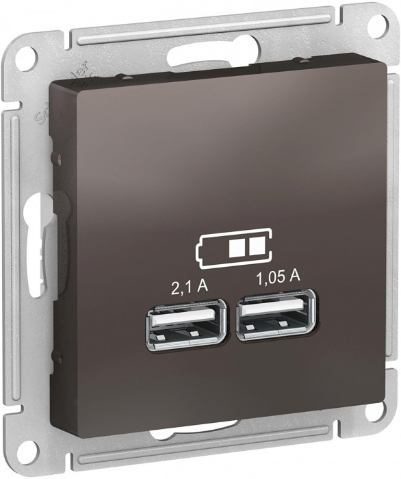 Зарядное устройство USB Schneider Electric Atlas Design мокко