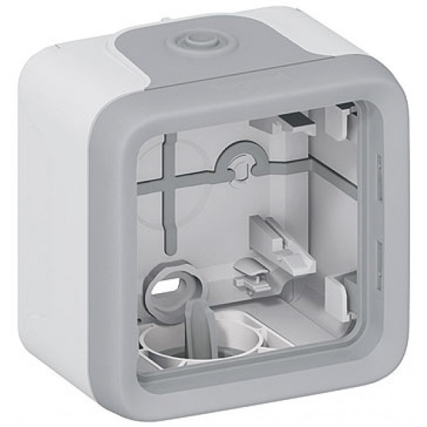 Рамка с суппортом Legrand Plexo IP55 накладной монтаж, на 1 пост, серая 069651