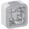Рамка с суппортом Legrand Plexo IP55 накладной монтаж, на 1 пост, серая 069651
