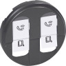 Лицевая панель Legrand Celiane для двойных розеток RJ-45, графит 067952
