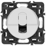 Розетка RJ-45 Legrand Celiane одиночная, cat. 6, белая 067344+068251+080251
