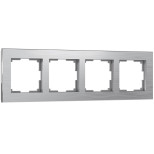 Рамка Werkel Aluminium на 4 поста алюминий WL11-Frame-04 4690389073663