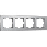 Рамка Werkel Aluminium на 4 поста алюминий WL11-Frame-04 4690389073663
