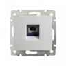 Розетка телефонная Legrand Valena Classic RJ-11, 4 контакта, 1 выход, белая 774438