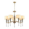5403/7 CLASSIC ODL_EX23 171 бронзовый/светло-коричневый/кремовый металл/керамика/ткань Люстра E14 7*40W LATTE