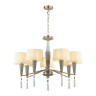 5403/7 CLASSIC ODL_EX23 171 бронзовый/светло-коричневый/кремовый металл/керамика/ткань Люстра E14 7*40W LATTE