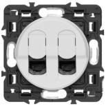 Розетка RJ-45 Legrand Celiane двойная, cat. 6, белая 067344+068252+080251