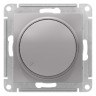 Светорегулятор поворотно-нажимной Schneider Electric Atlas Design 630 Вт, алюминий