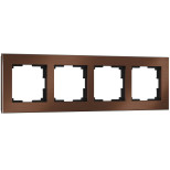 Рамка Werkel Aluminium на 4 поста алюминий коричневый WL11-Frame-04 4690389073717