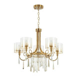 4886/5 HALL ODL_EX23 183 бронзовый/янтарн./металл/стекло Люстра E14 5*40W NICOLE